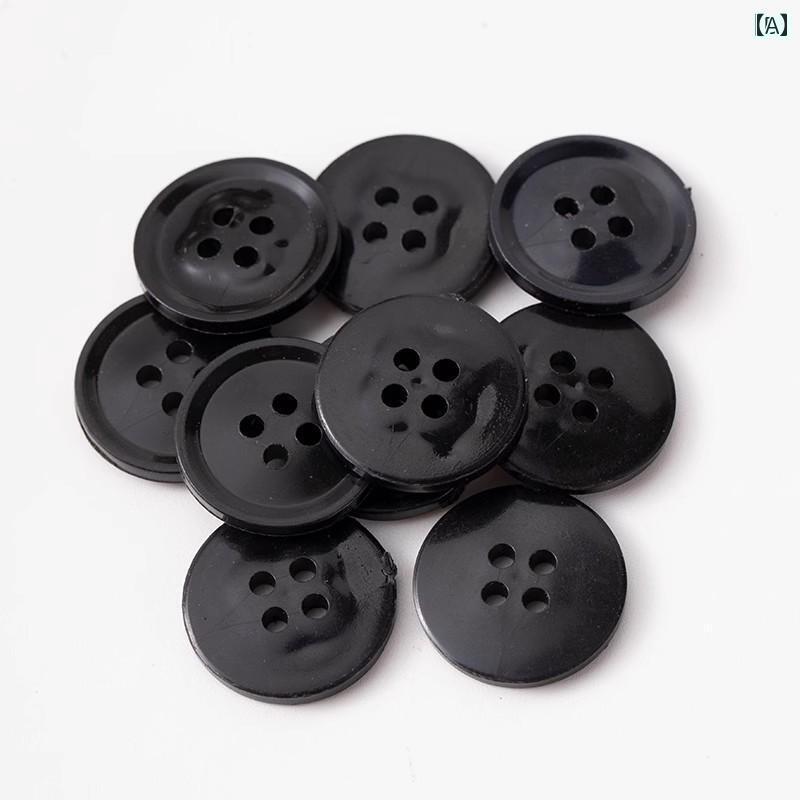 ボタン　カジュアル　アクセサリー 昔ながらの 黒の 丸い ボタン 綿入り ジャケット用 ジャケット 袖口 作業着 ズボン 手縫い