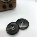 ボタン ラウンド アクセサリー シンプル レトロ クラシック 2つ目 樹脂 ボタン メタル ダブル 手縫い コート ウィンドブレーカージャケット