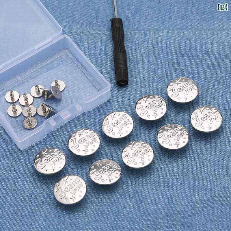 SEIYUショップのボタン　ラウンド　アクセサリー ジーンズの ボタン 穴を 開ける 必要が なく 調整可能で 取り外し 可能 ウエスト サイズ 変更 固定 アーティファクト 縫ったり 釘付けに したりする 必要の ない｜アングル2