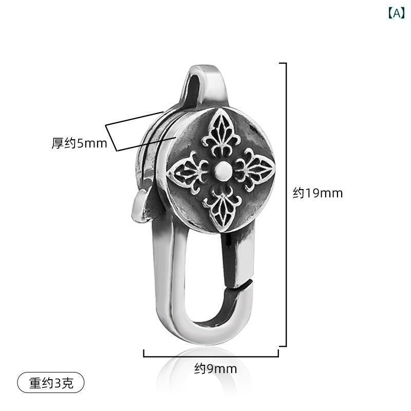 キーホルダー　アクセサリー　メタル DIY ジュエリー 接続 バックル ヘッド 925 シルバー スプリング ..