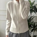 フリース トップス ジッパー 大きいサイズ 暖かい ダブル ジッパー スタンドカラー セーター ジャケット レディース 秋冬 mm スリムフィット インナーウェ...
