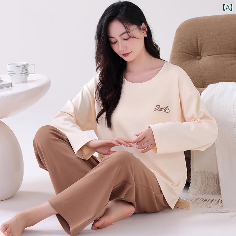 ストライプ　パジャマ　スウェット 春秋 レディース Zhifenteng パッド入り パジャマ 綿の 長袖 ストライプ ホームウェア 秋冬 アウターウェア スーツ(4)