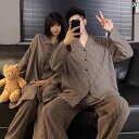 パジャマ セット スウェット GP カップル パジャマ 女性 2025 春秋 長袖 ストライプ メンズ アウトドア ホーム 服 スーツ