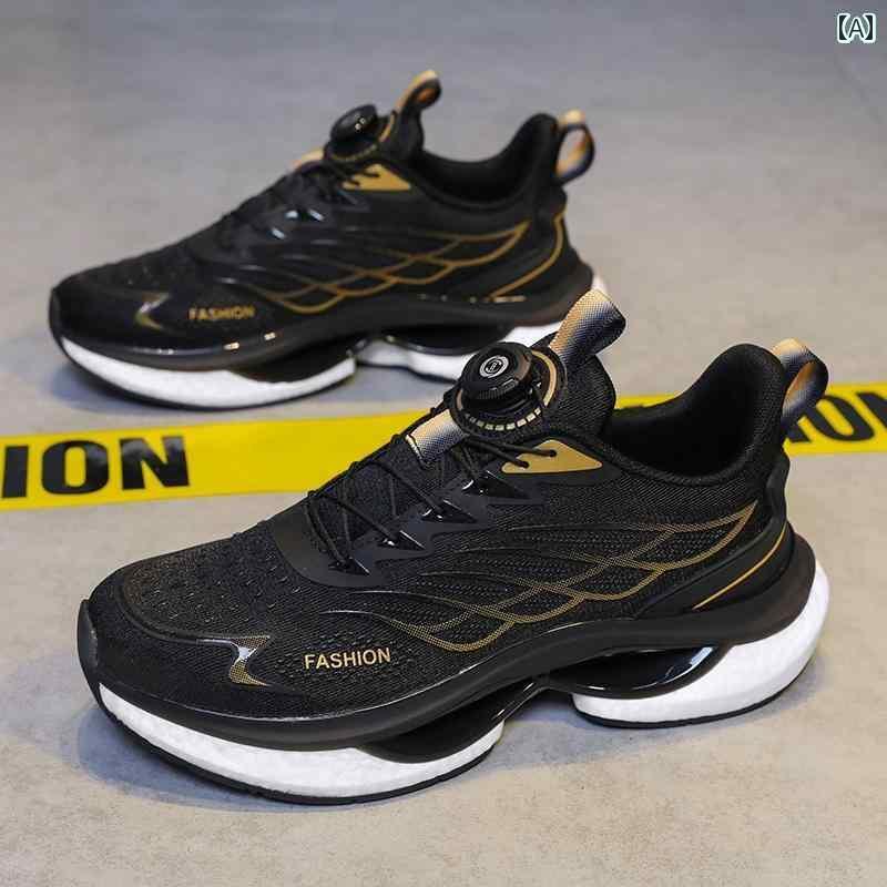 シューズ　ランニング　スポーツ プー ティアン ココナッツ メンズシューズ スプリング 回転 バックル ..