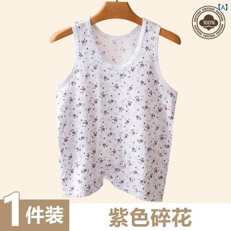 タンクトップ　レディース　ノースリーブ レディース ベスト 綿 母 下着 大きいサイズ ゆったり 袖なし 夏 薄手おばあちゃん スウェットシャツ