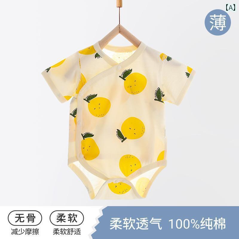 ベビー　服　赤ちゃん ベビー バッグ 夏用 薄手 コットン ウェア 新生児 ワンピース パジャマ 空調 夏服