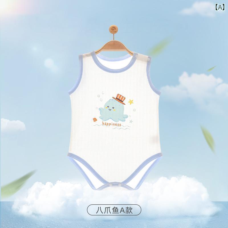 ベビー　服　赤ちゃん カラフルな ベビー ルーム 服 夏 パジャマ 薄手 新生児 夏服 半袖 三角 ロンパース