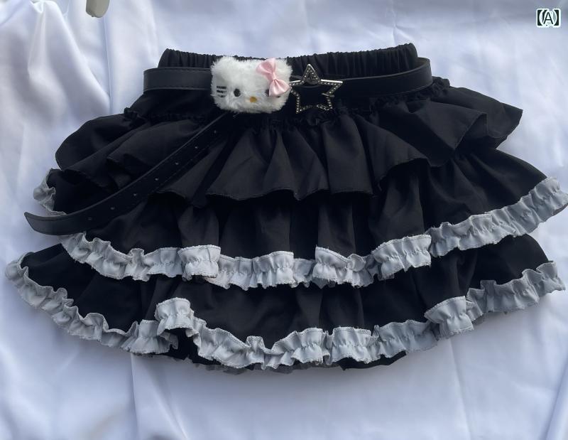 レディース　スカート　ハイウエスト 【 無敵の パフ】 バレエ サブカルチャー パンク レース ティアー..