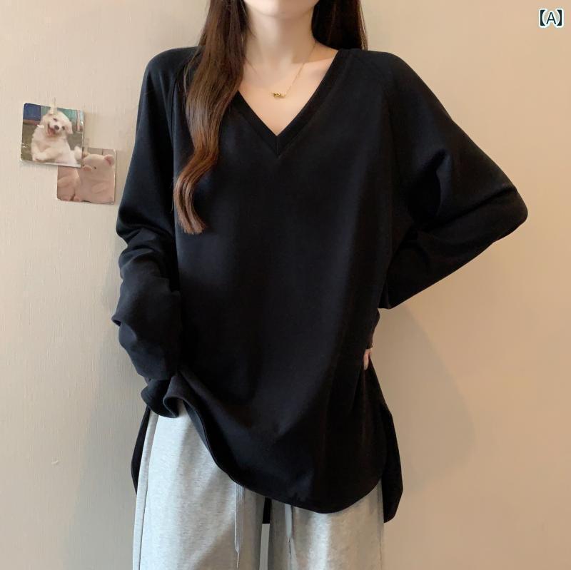 レディース　コート　ジャケット 大きいサイズ お腹 カバー Vネック ストレート ショルダー 長袖 Tシャ..