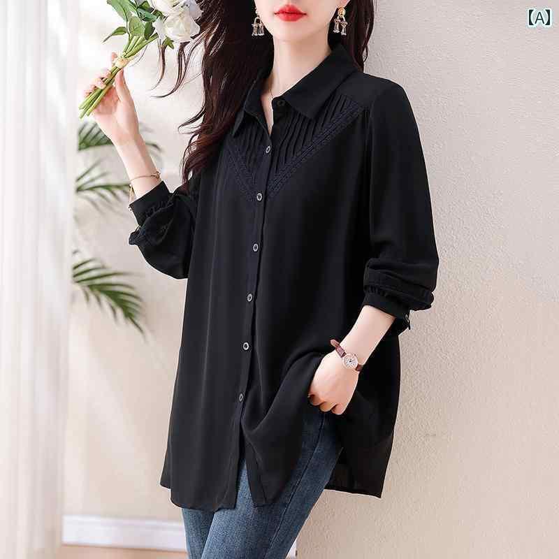 レディース　コート　ジャケット 女性用 長袖 シャツ 春秋 太った mmの 大きめ サイズ レディース 服 ..