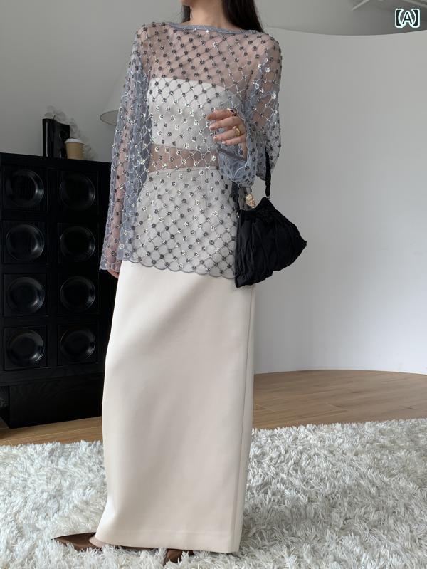 レディース　カジュアル　パンツ トープ ストア お姫様 バトル スカート 厚手 サテン キール ロング 脚..