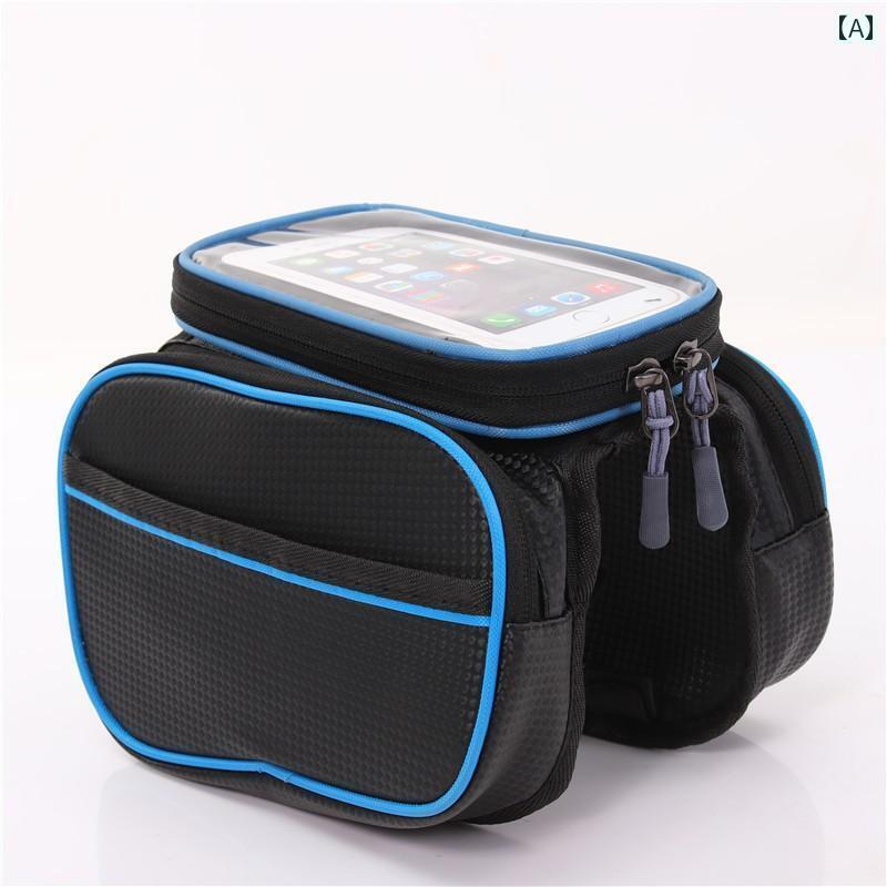 マウンテンバイク　ホルダー　バッグ 自転車 リア パニアバッグ フロント ビーム バッグ サドルバッグ マウンテンバイク ライディング 用品 防水 スマートフォン 電動 自動車 バイク