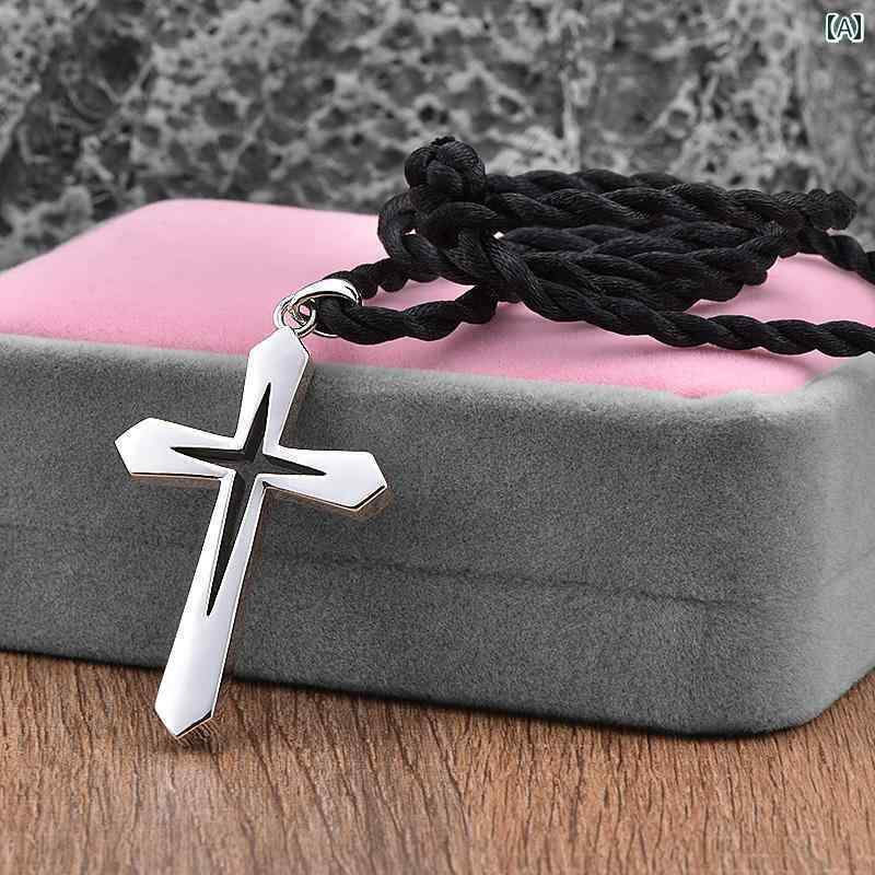 ネックレス　十字架　クロス 999 スター リング シルバー ライト クロス ペンダント 男の子と 女の子用..