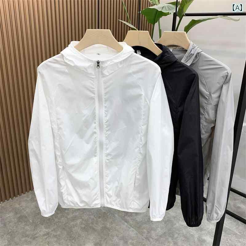 パーカー　薄手　カジュアル 日焼け防止 服 男女兼用 夏 アウトドア 冷感 紫外線 対策 スリム 通気性 ..