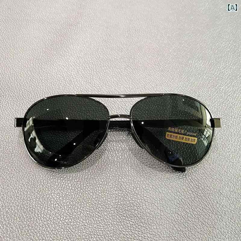 サングラス　めがね　スタイリッシュ の パイロット サングラス 偏光 釣り 運転 ドライバー 保護 昼夜 使用 可能