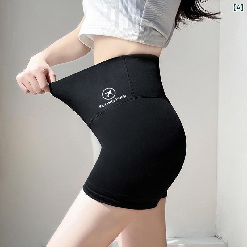 レディース　レギンス　シャーク 夏の アウターと して 着用 できる 女性用 七分丈 シャーク パンツ ハイウエスト 腹部と ヒップの リフト 五分 丈の 露出 防止 安全 ショーツ ボトム ヨガ