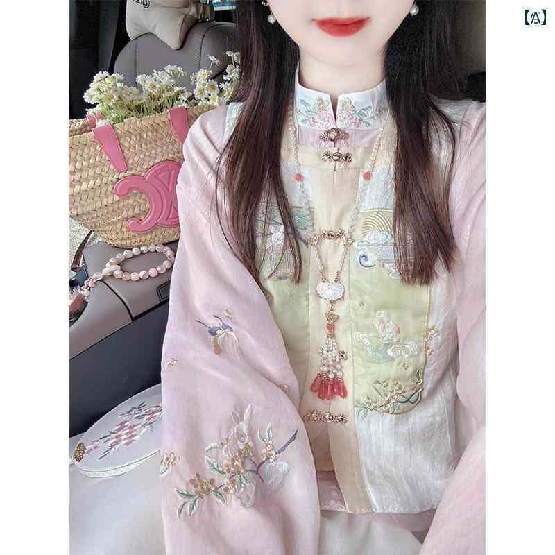 ドレス　レディース　チャイナドレス チャイナ風 婦人服 チャイナ風 漢服 チャイナ ドレス スーツ 春 着 2025年新 スタイル 一式