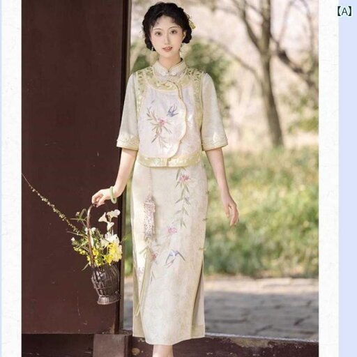 ドレス レディース チャイナドレス 中華 風 淑女の 重厚 刺繍 フル フロント チャイナ ドレス 新型 中国 ベスト スーツ 女性 ドレス レディース チャイナドレス 中華 風 淑女の 重厚 刺繍 フル フロント チャイナ ドレス 新型 中国 ベスト スーツ 女性