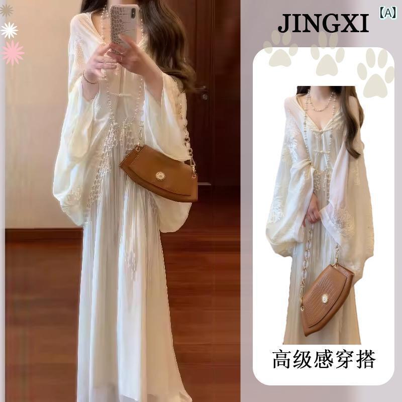 ドレス　レディース　チャイナドレス 春の ファッション ウェア 民族 風 禅 スーツ スカート 大きいサイズ チャイナ ドレス レディース 新型 チャイナ風