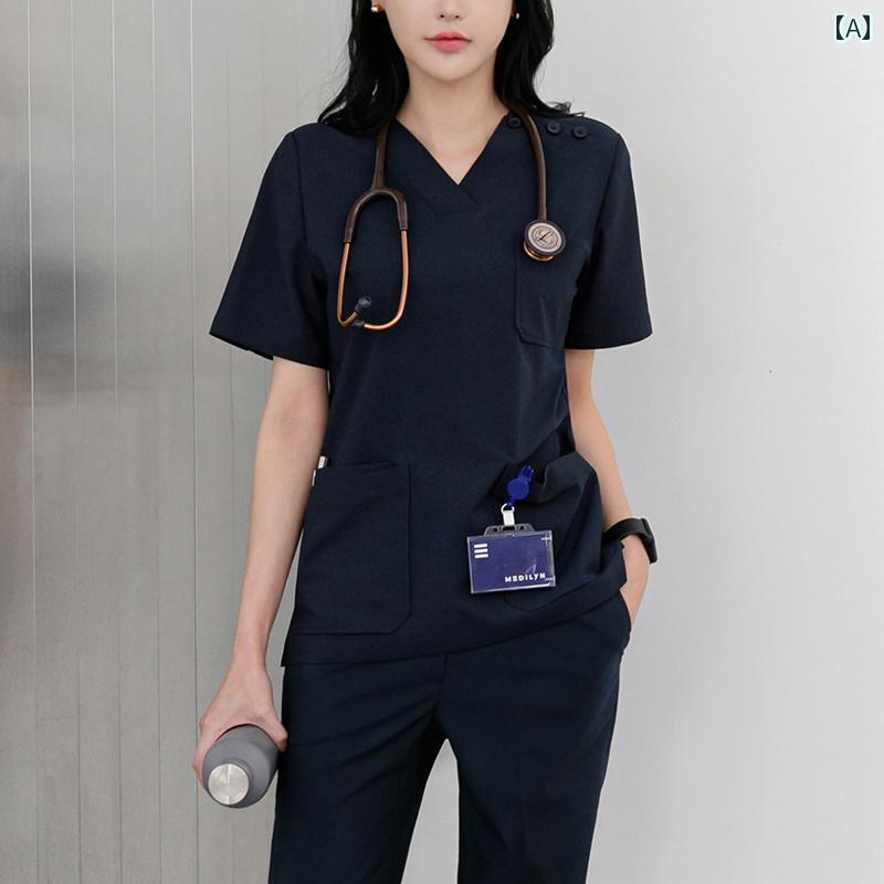 作業服　美容　医療 韓国 高級 整形 外科 病院 歯科 口腔 医療 美容 看護 師 ユニフォーム 男女兼用 ペット クリニック