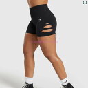 レディース フィットネス レギンス 柔らかくて高 弾性の 爆弾 Mijian Fitness GYMS シャーク ホロー ハイウエスト 魅惑的 スマイル ライン...