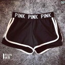 レディース フィットネス レギンス フィットネス ランニング スポーツ 速乾 伸縮性 PINK 文字 抗 露出 フェイク ツーピース ショーツ 女性 夏 チアリ...
