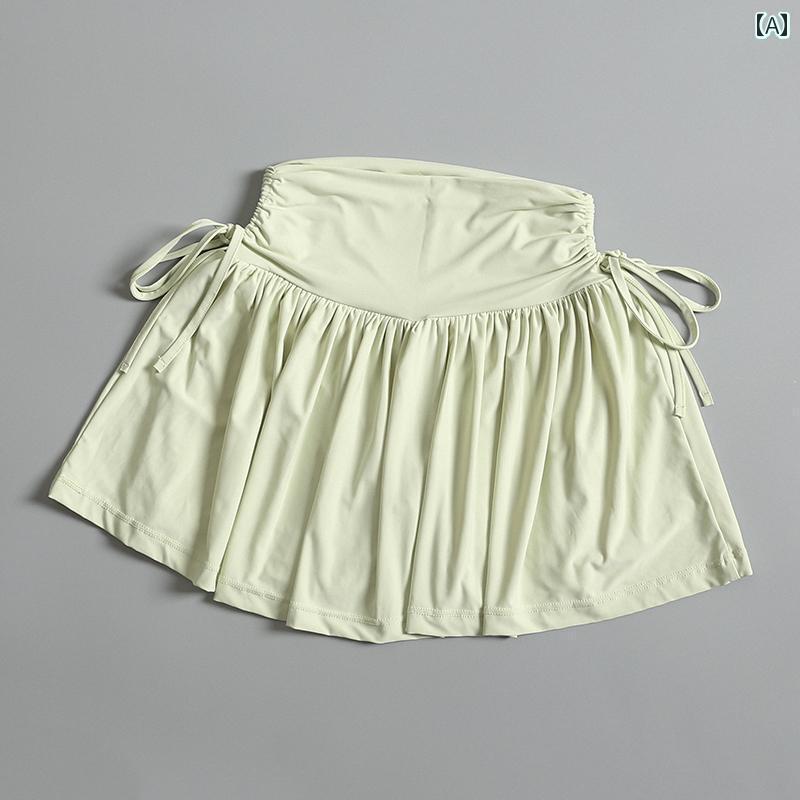 パンツ　スポーツ　ランニング スポーツ ショート スカート パンツ レディース 夏 フェイク ツーピース ランニング 速乾 ヒップ カバー アンチ 露出 通気性 テニス ヨガ