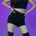 レディース レギンス フィットネス ジャズ ダンス ブラック ショーツ ハイヒール ハイウエスト デニム ホット パンツ 女性 ストレッチ ガール パフォーマン...