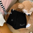 レディース ショーツ レギンス 小さい クマと 一緒に 冬眠 する かわいい 顔 文字 黒の 2 次元 ハウス 万能 ショーツ レディース サマー スイート レ...