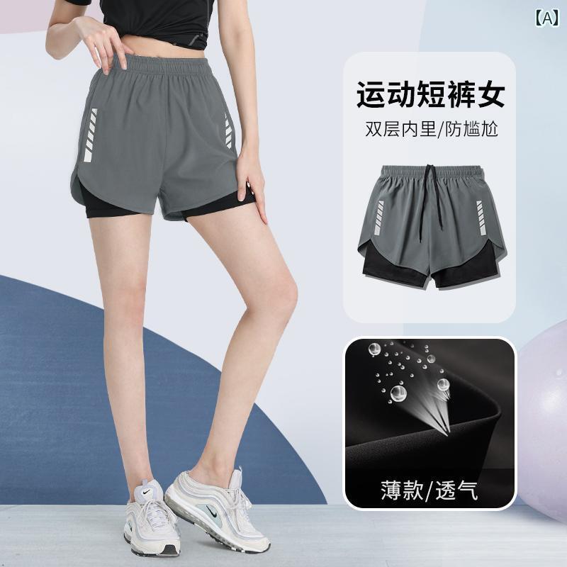 レディース　ショーツ　レギンス レディース スポーツ ショーツ 露出 防止 夏 速乾 ヨガ フィットネス 陸上 トレーニング 大きいサイズ 羽毛 ランニングウェア 朝 ラン