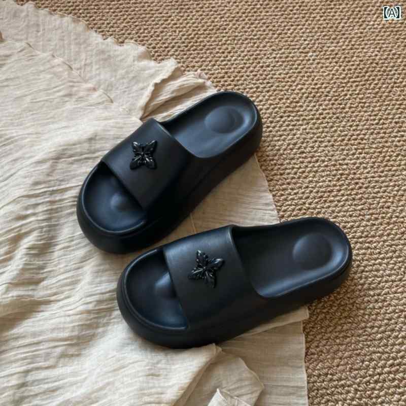 レディース　サンダル　スリッパ 陳 バブル クロス フラワー パン スリッパ 女性用 厚底 高さの ある ..