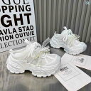 レディース サンダル スリッパ 製の 革 プラットフォーム 厚底 ダッド シューズ 女性用 クローズド トゥ ハーフ スリッパ 小柄な 身長を 高く 見せる カ...