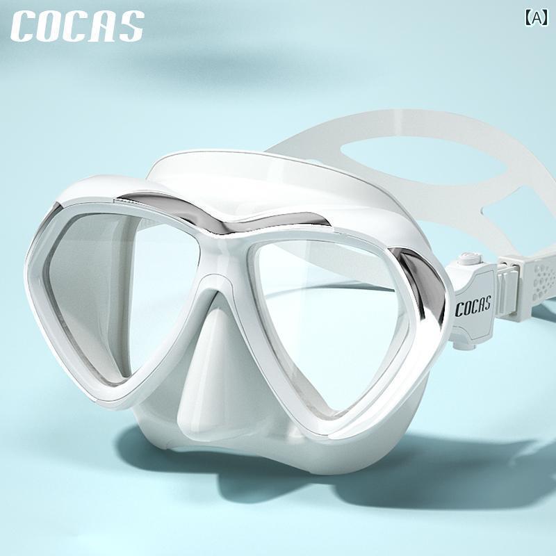 シュノーケリング ゴーグル マリン COCAS 防 曇 ダイビング ゴーグル シュノーケリング 3つの 宝物 フル ドライ スイミング ノーズ マスク スキューバ 機器