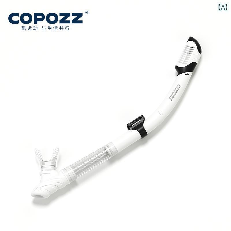 シュノーケリング ゴーグル マリンスポーツ COPOZZ シュノーケリング 呼吸 チューブ 完全 乾燥 シリコン 水中 換気 大人 子供 水泳 トレーニング ダイビング 器具