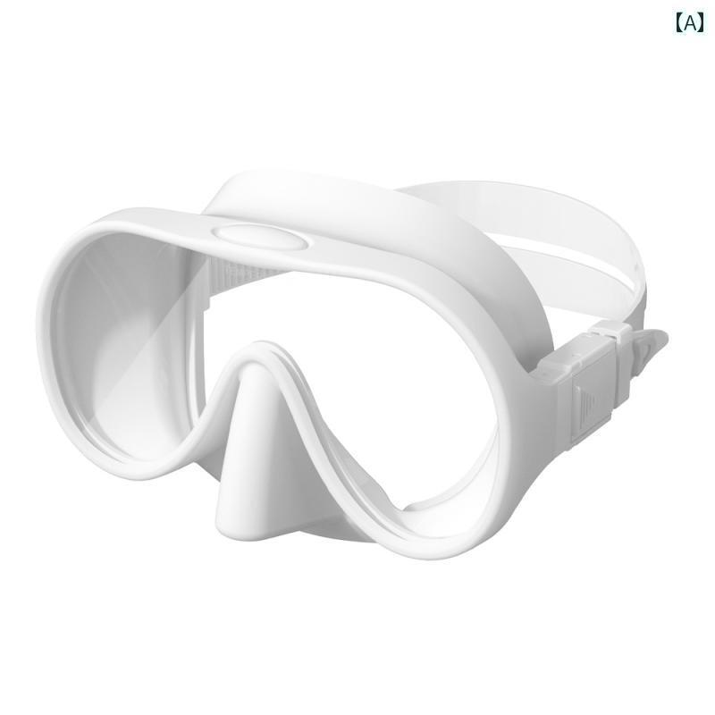 シュノーケリング　ゴーグル　スポーツ 大型 フレームの 子供用 鼻 保護 一 体型 ダイビング ゴーグル ..