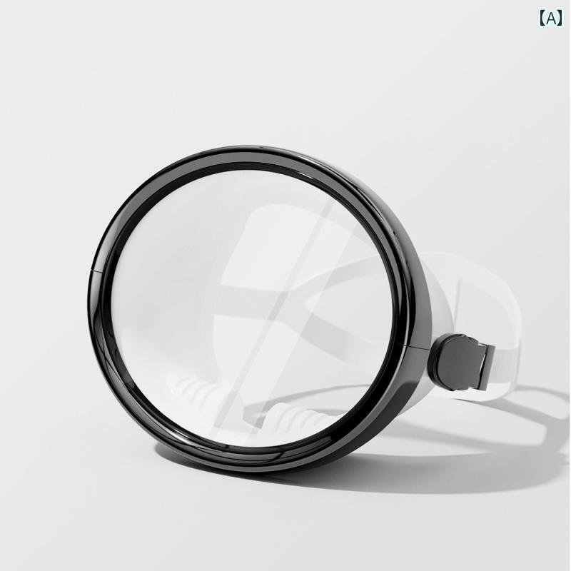 シュノーケリング　ゴーグル　スポーツ ダイビング マスク パノラマ 広 視野 角 漁師 ミラー シリコン ..