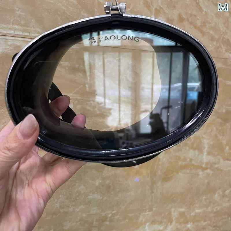 シュノーケリング　ゴーグル　スポーツ ダイビング ゴーグル 防水 強化 ガラス ゴム 豚 鼻 マスク スキ..