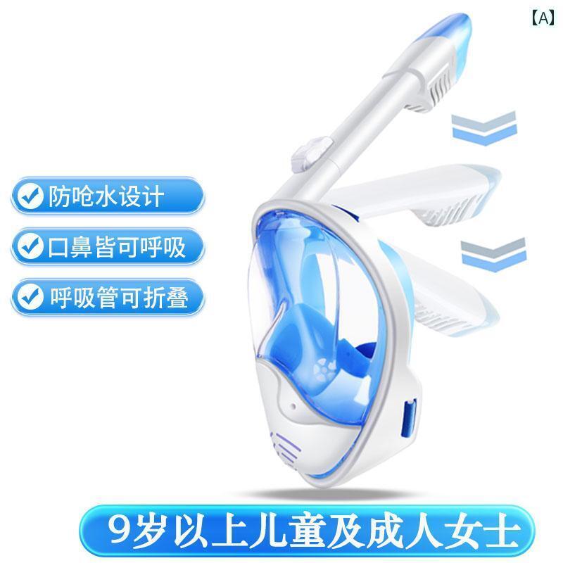 シュノーケリング　ゴーグル　スポーツ ダイビング マスク シュノーケリング フル ドライ 大人 子供 水中 呼吸 装置 三 宝 水泳 器材