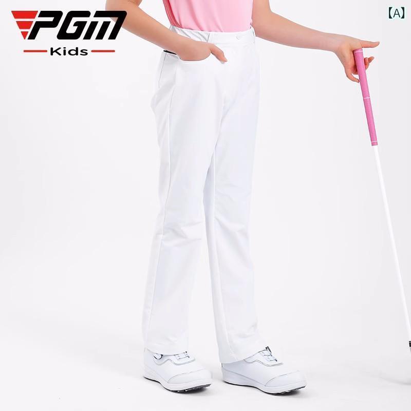 ゴルフ　ウェア　子供 PGM 子供用 ゴルフウェア 女の子 伸縮性 ウエスト フレアパンツ 夏 スポーツ フ..