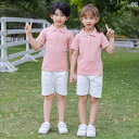 ゴルフ ウェア 子供 夏用 ゴルフウェア セット 親子 服 子供用 半袖 ゴルフ ユニフォーム 男女兼用 ウエスト ゴム ショート パンツ スポーツ 2点
