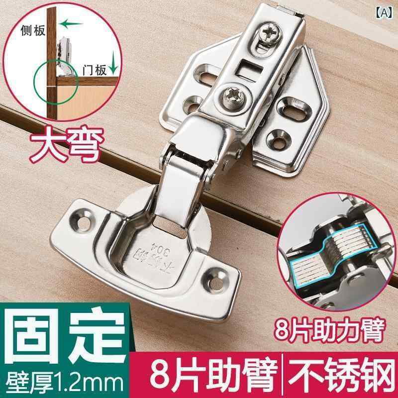 ヒンジ　ステンレス　ドア 304 ステンレス ダンピング バッファー ヒンジ 油圧 キャビネット ドア 木製..