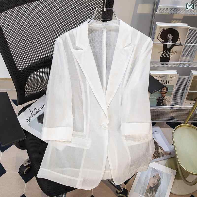 セットアップ　レディース　カラー 黄色の 小さい スーツ ジャケット レディース 2024 日焼け防止 夏の..