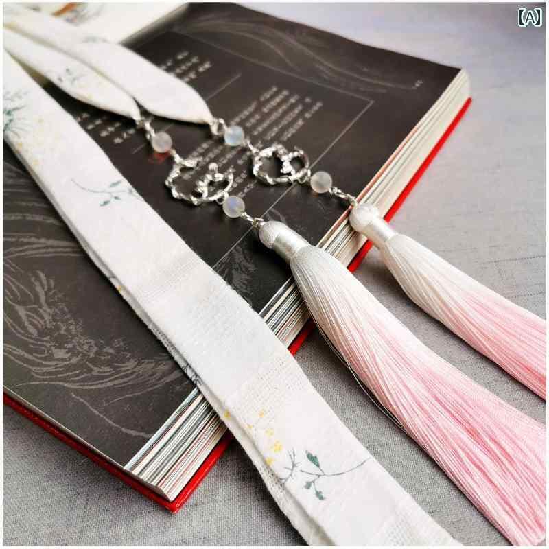 リボン　アクセサリー　ロープ レトロ 漢服 馬 面 スカート ヘッド バンド 高級 民族 スタイル 中国 ヘ..