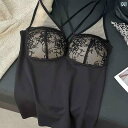レディース ドレス ワンピース レース チューブ トップ ベスト ブラ ワンピース セクシー お姫様 スタイル インナーストラップ ロング クロス 美しい バッ...