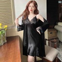 インナー レース キャミソール 夏の 女性用 パジャマ 冷感 スリング レース 魅惑的 ナイトドレス 高級 薄手 ナイトガウン 2024年 ホームウェア