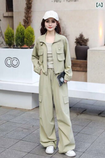 レディース カジュアル ウェア 作業着 ワイド レッグ パンツ スーツ 女性 春秋 2025 新型 小さい サイズ カジュアル ファッション スタイル 年齢を 減らす 3点 1 セット レディース カジュアル ウェア 作業着 ワイド レッグ パンツ スーツ 女性 春秋 2025 新型 小さい サイズ カジュアル ファッション スタイル 年齢を 減らす 3点 1 セット