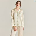 レディース ツーピース シルク 夏の 大きいサイズ シルクパジャマ 女性 桑 絹 長袖 スーツ 中年 シルク ホーム 服 母親 ギフト ボックス 春