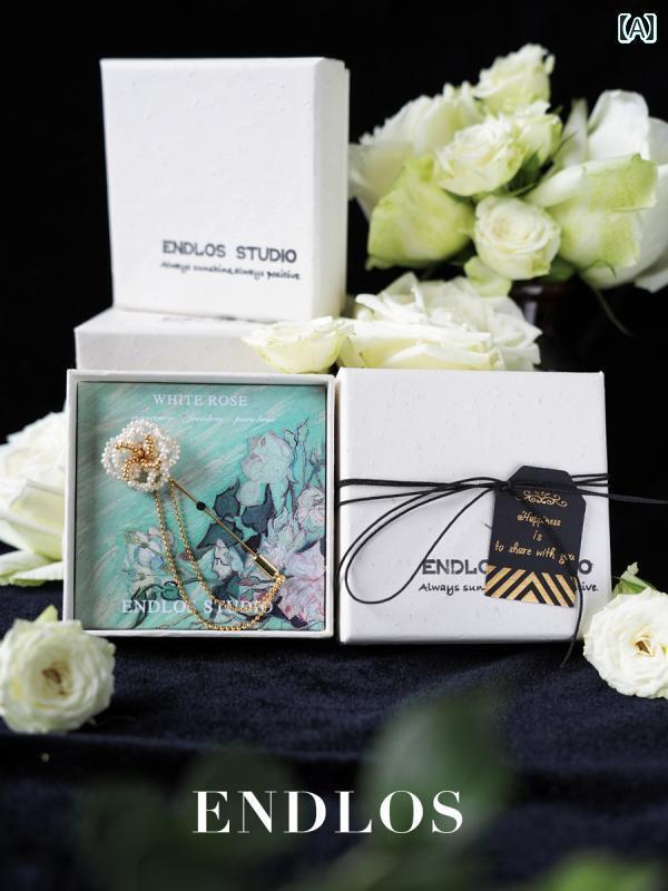 アクセサリー　パール　ジュエリー ヴァンゴッホ ローズ 高級 レディース パールブローチ ピーナッツ ..