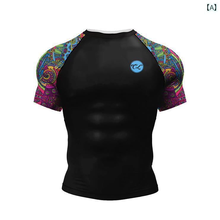 フィットネス　タイト　ウェア タイツ トレーニングウェア 半袖 長袖 耐摩耗 スーツ メンズ サンダ ボ..