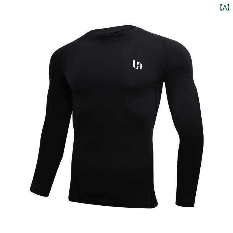 メンズ　フィットネス　タイト　 BALLHO タイトフィット 長袖 Tシャツ メンズ トレーニング フィットネス 衣類 バスケットボール ランニング スポーツ 通気性 速乾 シャツ(4)